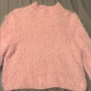A cute fluffy cropped sweater
